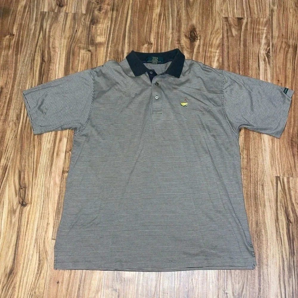 Masters men’s polo shirt XL Lyle & Scott rare stripe logo embroider vintage golf